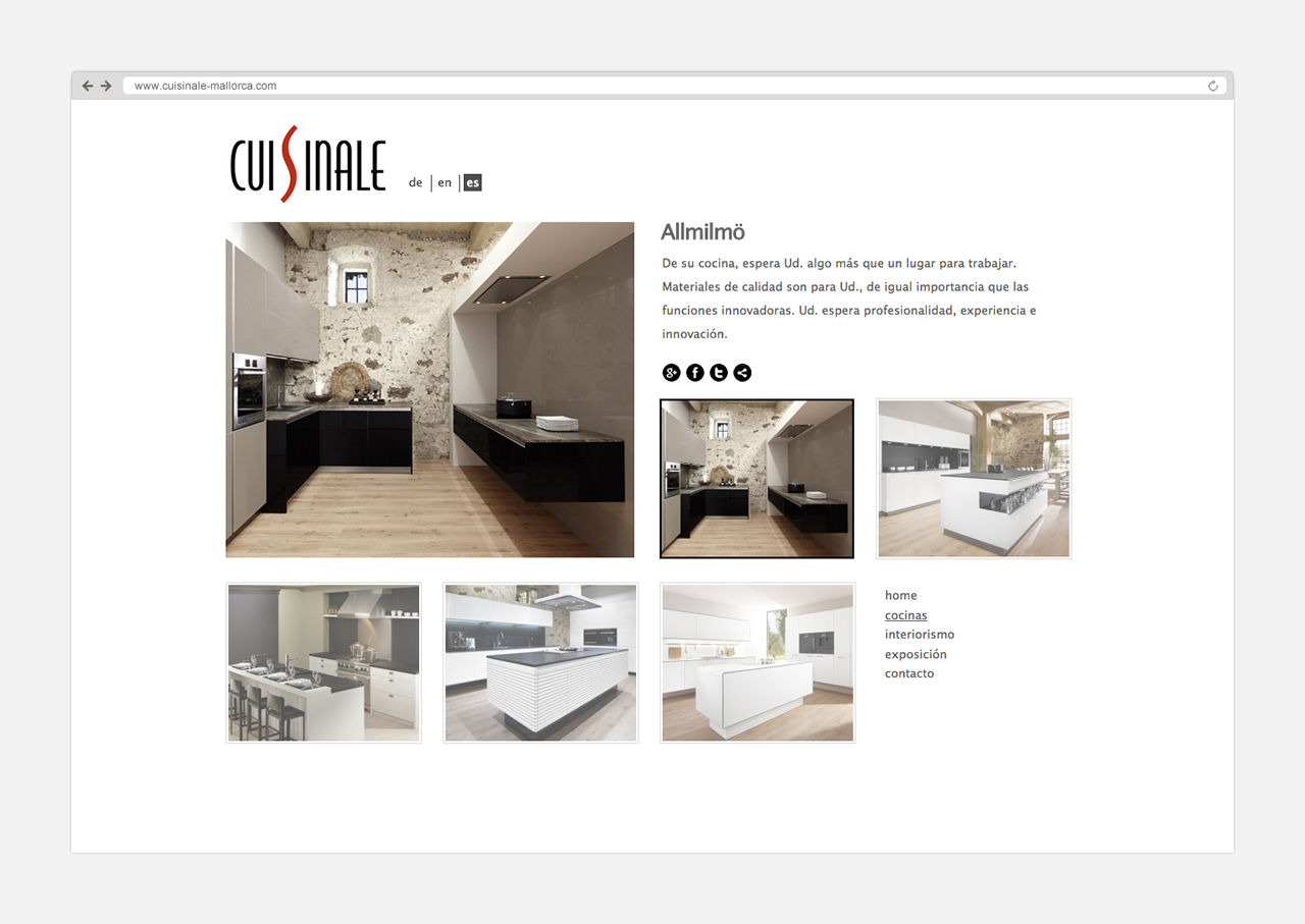 Diseño y programación web Cuisinale Mallorca