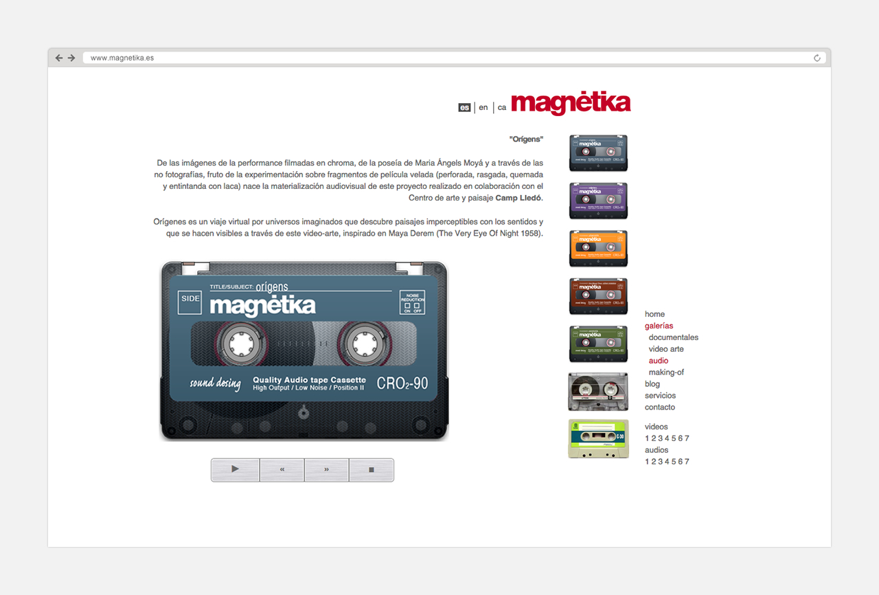 Diseño y programación web Magnétika